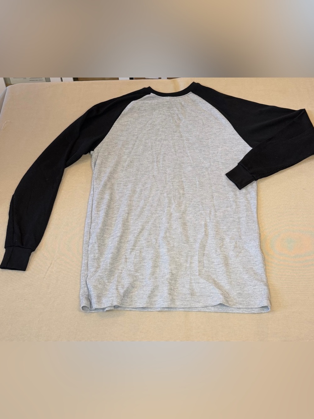 Architect Men’s Long Sleeve Raglan Tee in Black and Light Gray